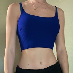 Royal blue crop top size: M